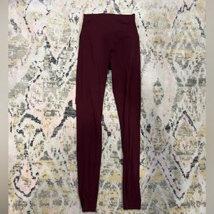 Lululemon align maroon leggings, size 0.